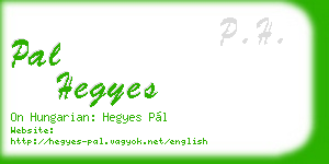 pal hegyes business card